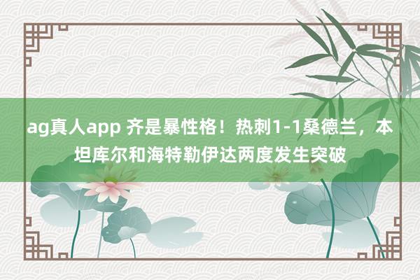 ag真人app 齐是暴性格！热刺1-1桑德兰，本坦库尔和海特勒伊达两度发生突破