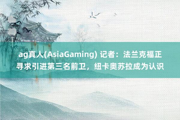 ag真人(AsiaGaming) 记者：法兰克福正寻求引进第三名前卫，纽卡奥苏拉成为认识