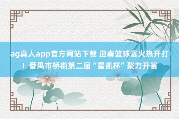 ag真人app官方网站下载 迎春篮球赛火热开打！番禺市桥街第二届“星凯杯”聚力开赛